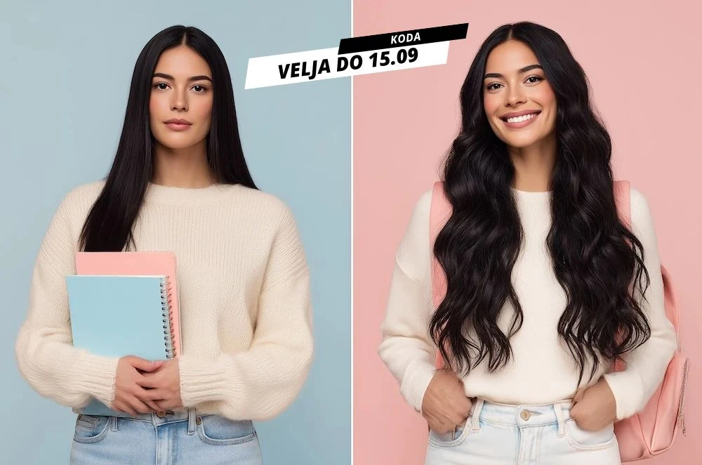 Banner Back2School akcija –10% na clip-in podaljške, koda velja do 15.09.